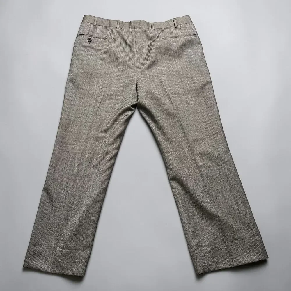 Vintage Zachary All 2PC Suit Blazer Men Gray High Rise Baggy Straight Leg